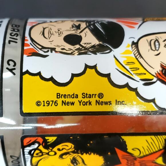 Vtg Libbey Glass 1976 The Sunday Funnies Brenda Starr New York News Dale Messick - Picture 8 of 8
